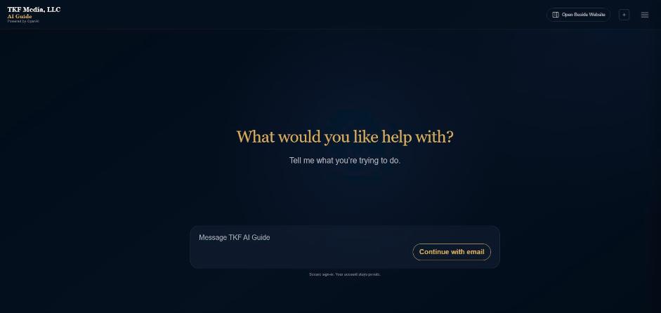 TKF AI Guide screen